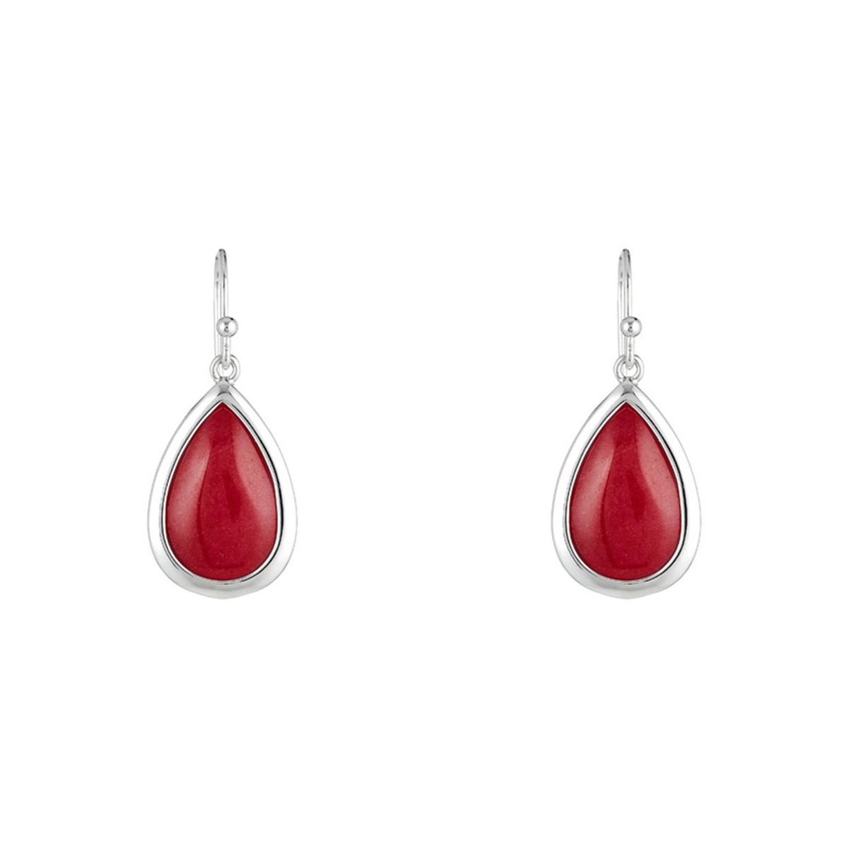 Boucles d'oreilles Cyrielle Argenté et rubis violet Boucles d'oreilles "Valhalla" Jade Laiton