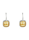 Boucles d'oreilles Ella Argenté et topaze jaune 