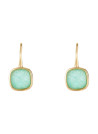 Boucles d'oreilles Ella doré et amazonite verte 