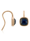 Boucles d'oreilles Ella doré et labradorite grise 