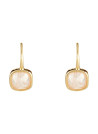 Boucles d'oreilles Ella doré et quartz rose 