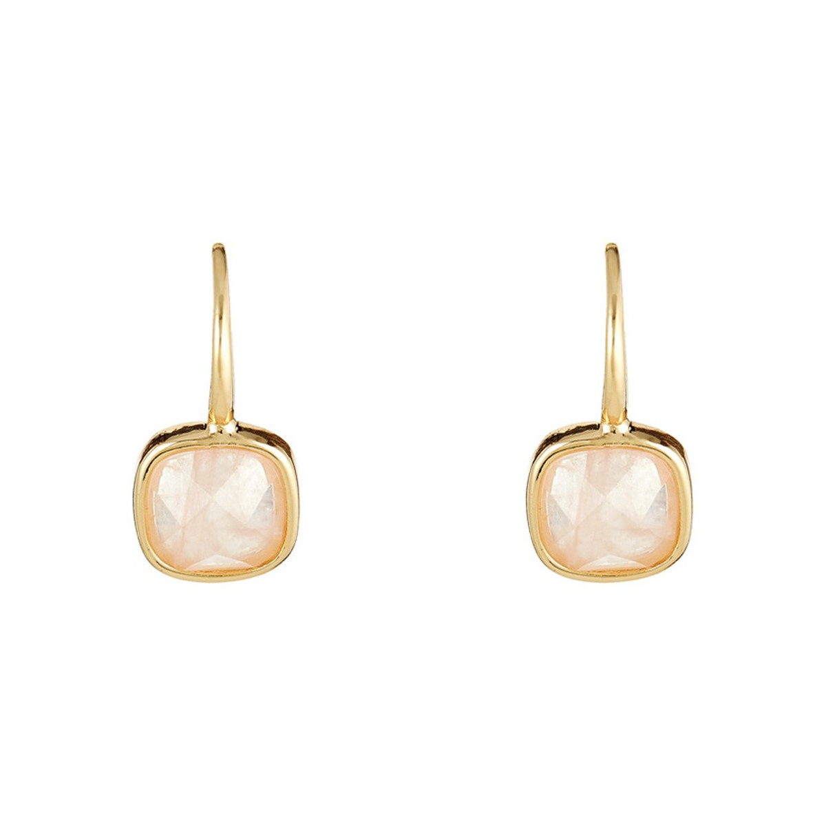 Boucles d'oreilles Ella doré et quartz rose Boucles d'oreilles "Perseide" Quartz Rose Laiton doré