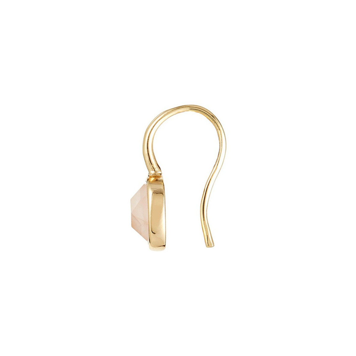 3EA733Rojgv Boucles d'oreilles "Perseide" Quartz Rose Laiton doré