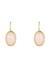 Boucles d'oreilles Lisa doré et quartz rose 