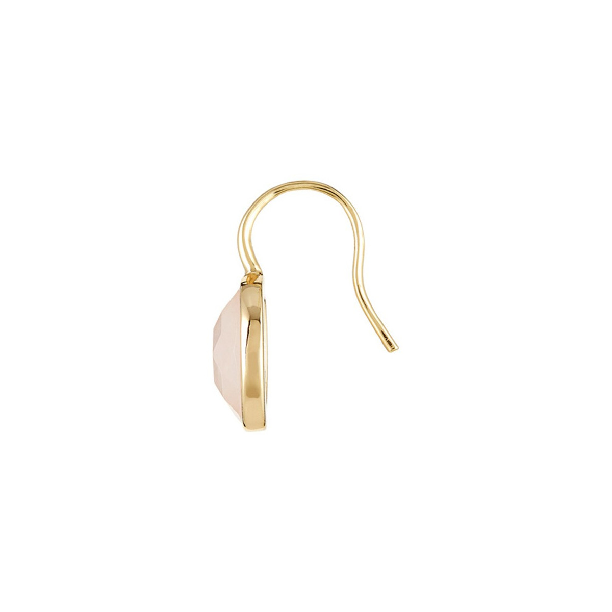 3EA734Rojgv Boucles d'oreilles "Polaire" Quartz Rose Laiton doré