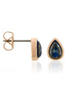 Boucles d'oreilles Lola doré et lapis bleue 