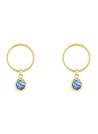 Boucles d'oreilles Maud doré et lapis bleue 