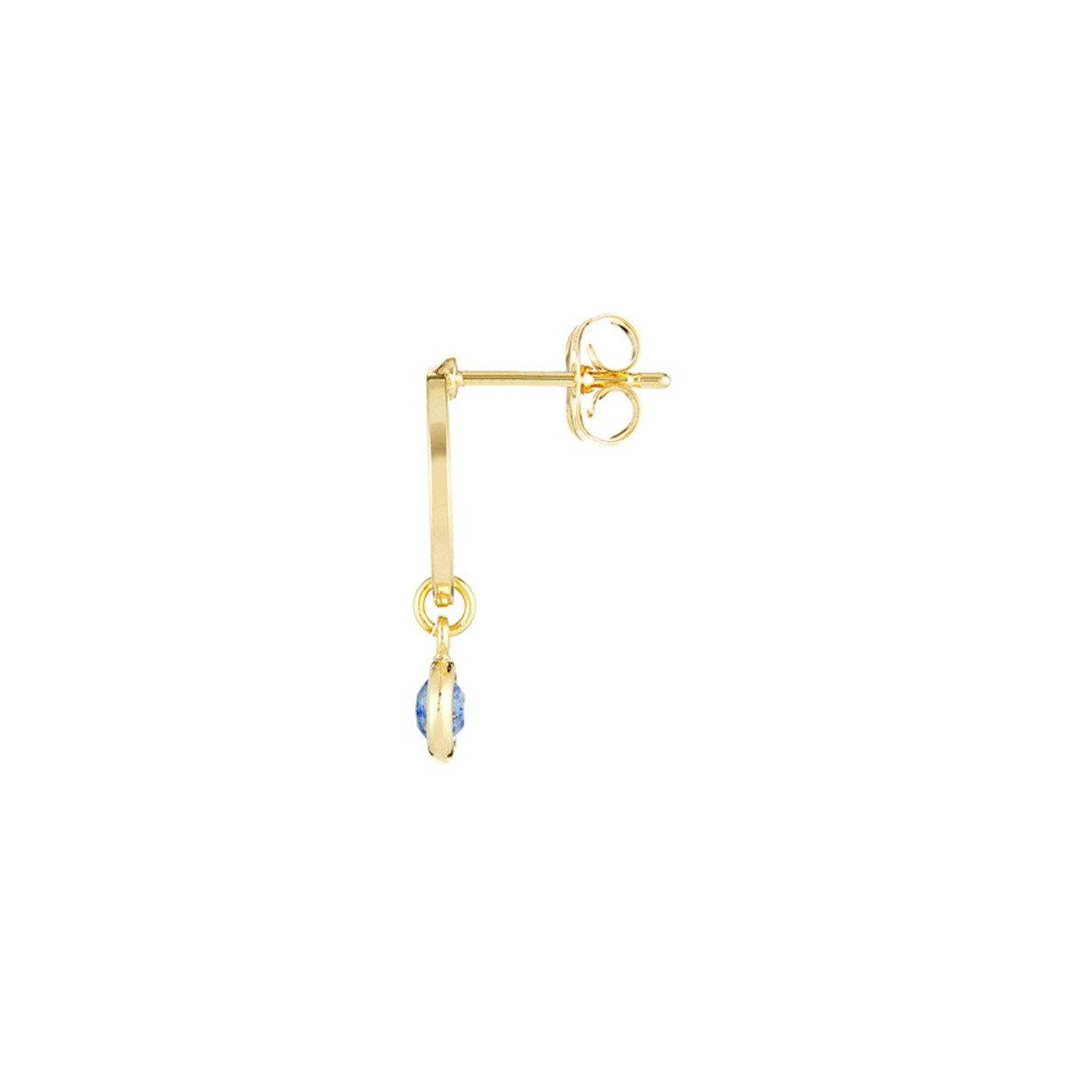 3ES060Bjgv Boucles d'oreilles "Thalassia" Lapis Lazuli bleu Laiton doré