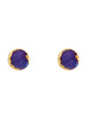 Boucles d'oreilles Noémie doré et drusy violet 