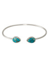 Bracelet Aude Argenté et turquoise bleue 
