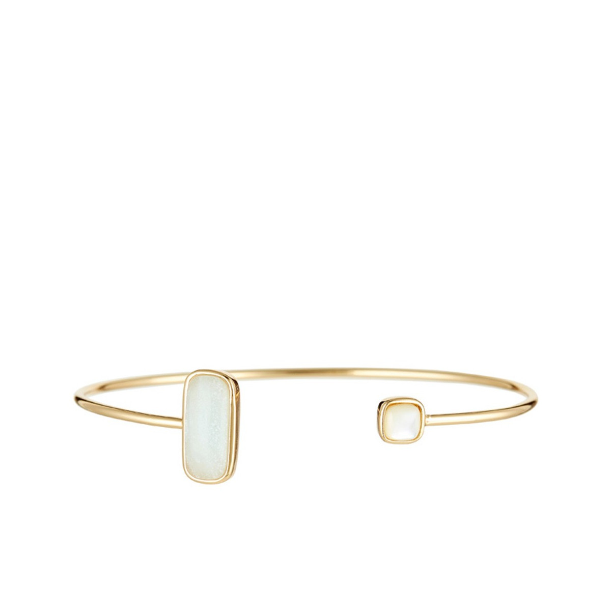 Bracelet "Vivalis" Amazonite et Nacre Laiton doré