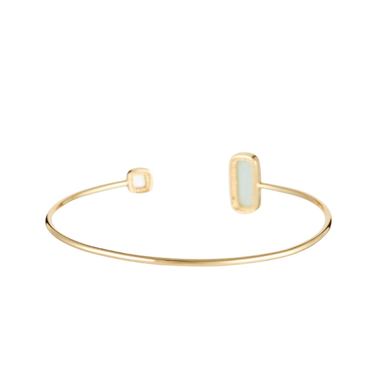 Bracelet "Vivalis" Amazonite et Nacre Laiton doré