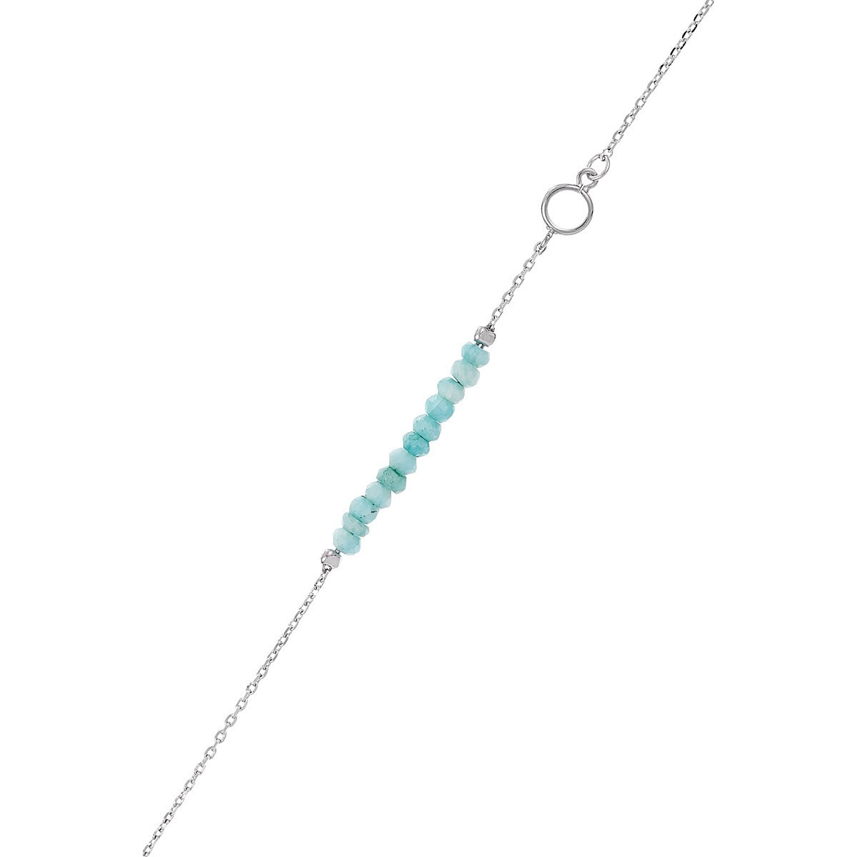 Bracelet "Ondélys" Amazonite verte Laiton