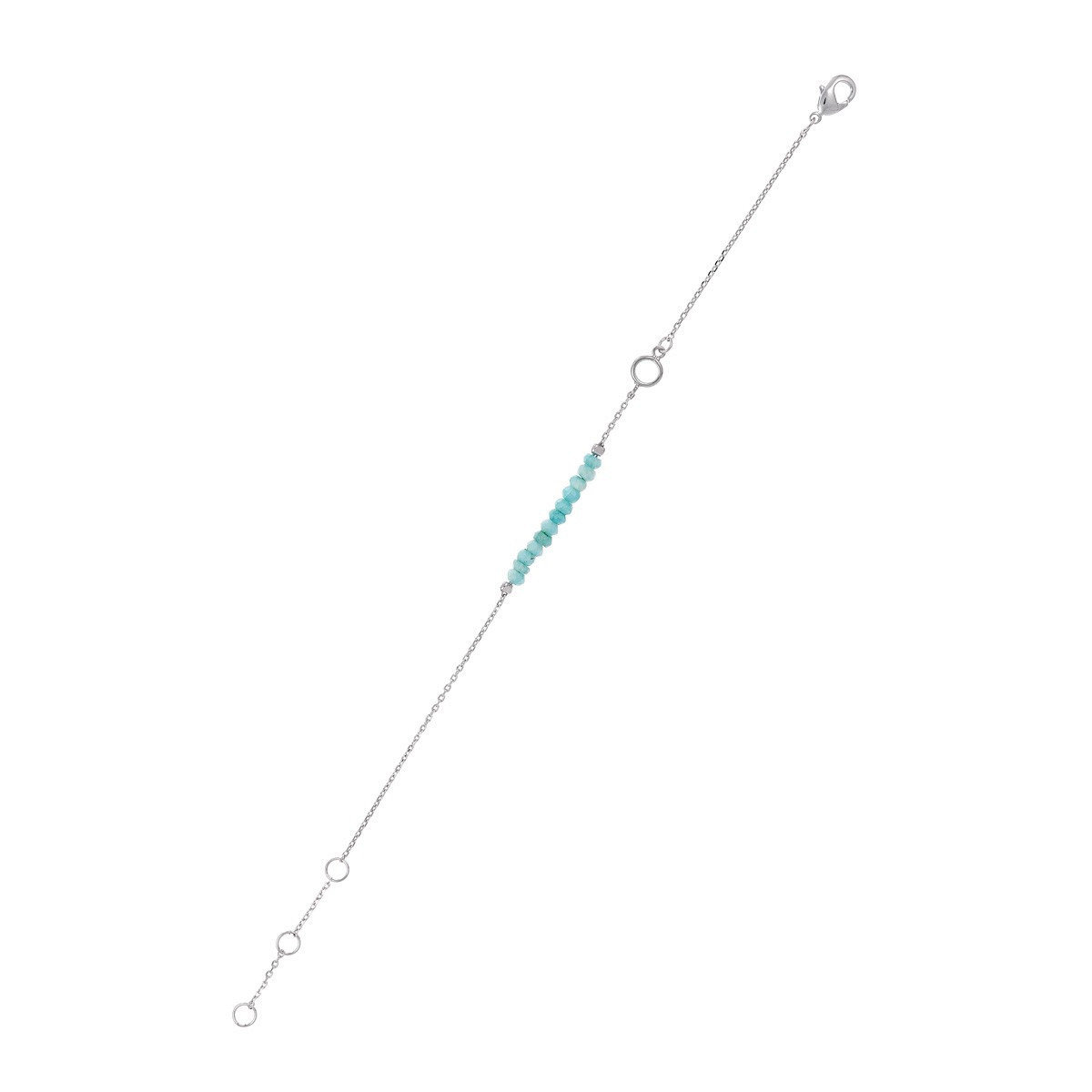 Bracelet "Ondélys" Amazonite verte Laiton