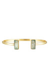 Bracelet Evita doré et labradorite grise 