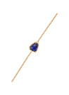 Bracelet Frida doré et lapis bleue