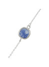 Bracelet Lilou Argenté et aventurine bleue 