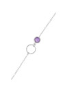 Bracelet Oriana Argenté et améthyste violet 