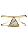 Bracelet Tara doré et labradorite grise 