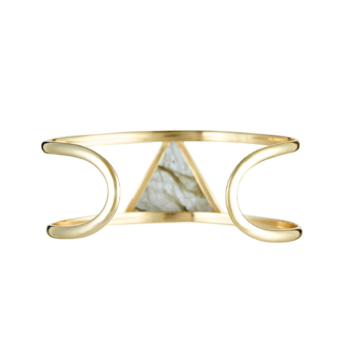 3RC381Gjgv Bracelet "Zénétis" Labradorite Laiton doré