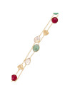 Bracelet Théa doré et aventurine, labradorite, rubis multicouleurs 
