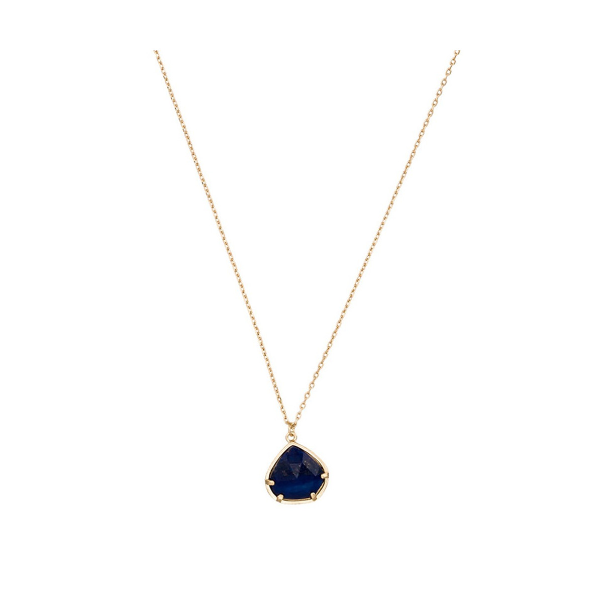 Collier Charlie doré et lapis bleue Collier "Paradisia" Lapis Lazuli Laiton doré