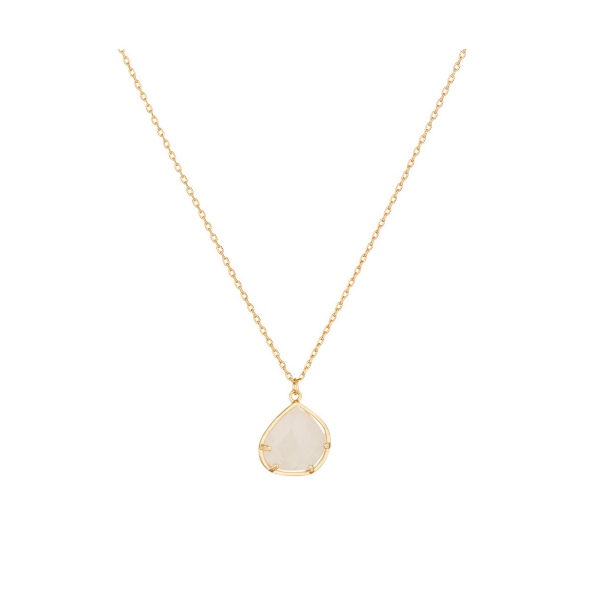 Collier Charlie doré et quartz rose Collier laiton doré monté d'un quartz rose " Charlie "
