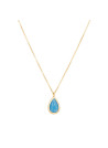 Collier Lila doré et aventurine bleue 