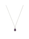 Collier Lora Argenté et améthyste violet 