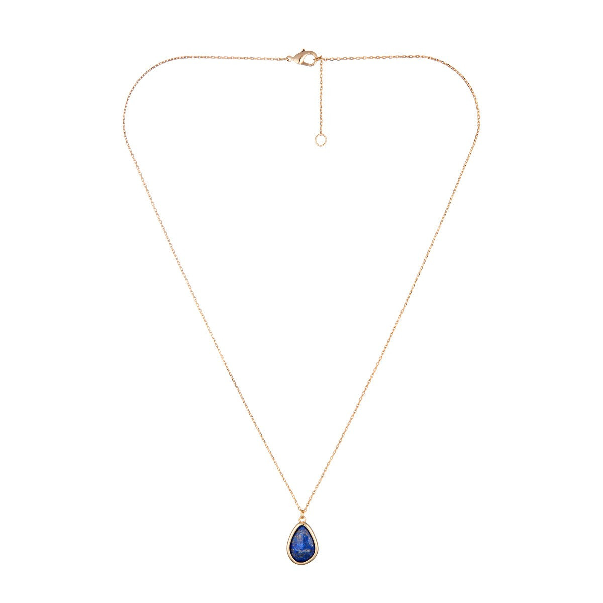 3CS396Bjgv Collier "Pérénelle" Lapis Lazuli bleu Laiton doré