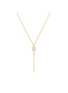 Collier Louna doré et crystal blanche 