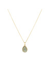 Collier Matéa doré et labradorite grise 