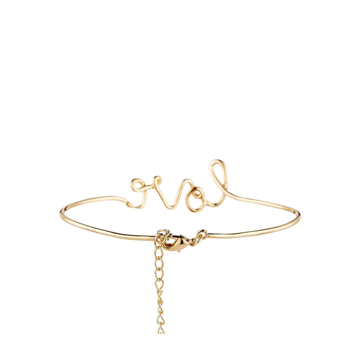 Bracelet à message "Love" Laiton doré
