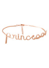Bracelet Jonc à message "PRINCESSE" rosé