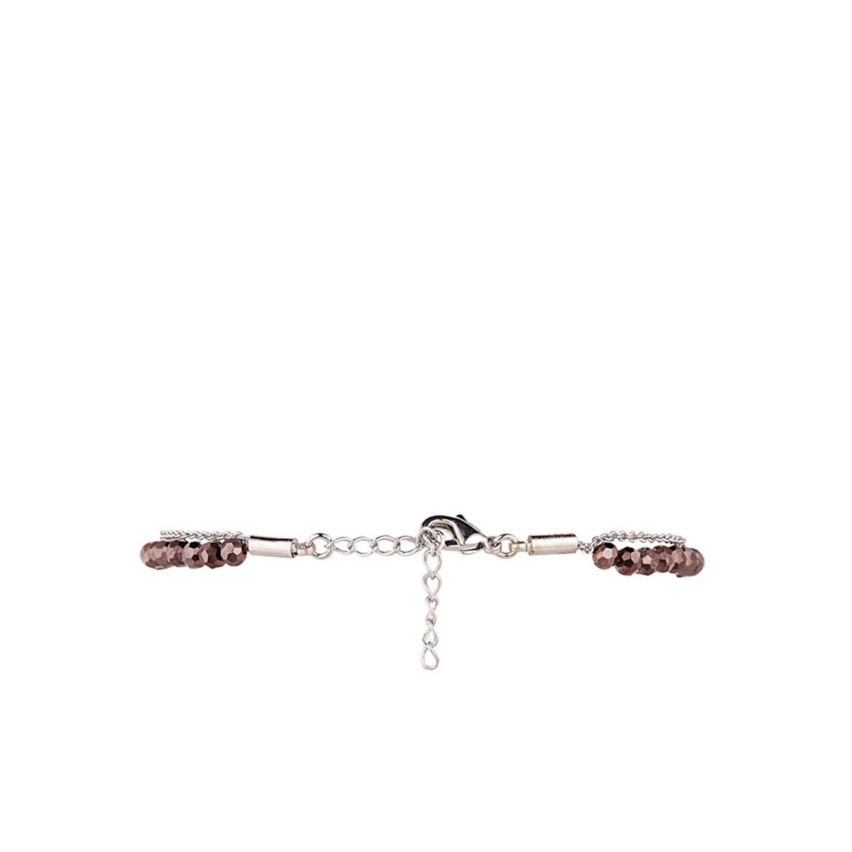 "MI-ANGE MI-DEMON" Bracelet chaine argenté à message
