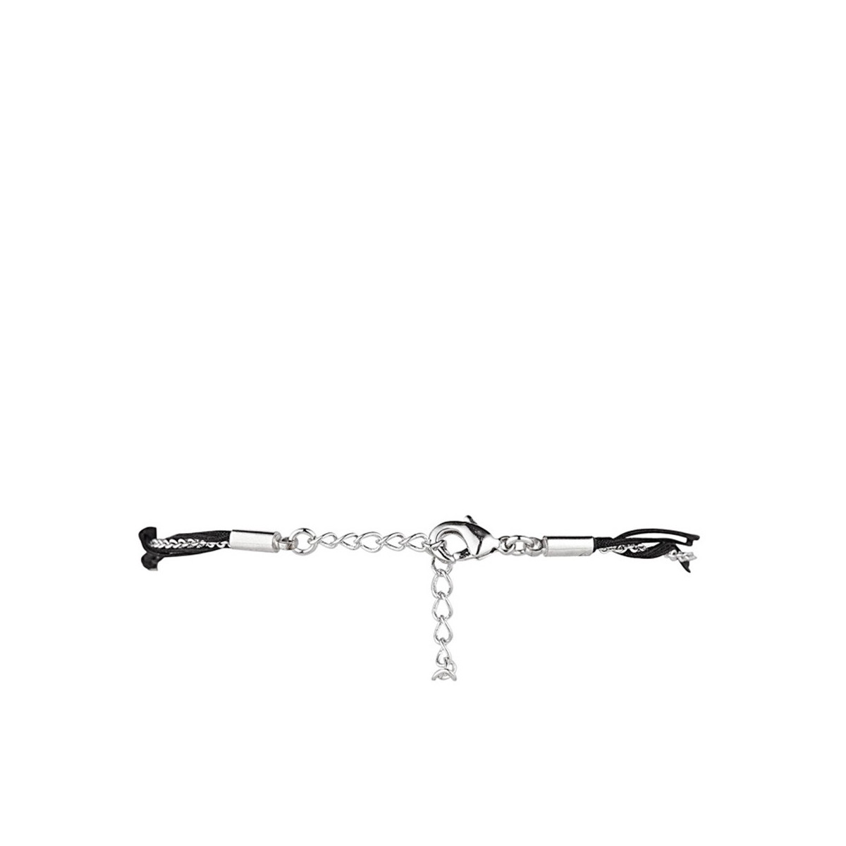 "SAINTE-NITOUCHE" Bracelet chaine argenté à message