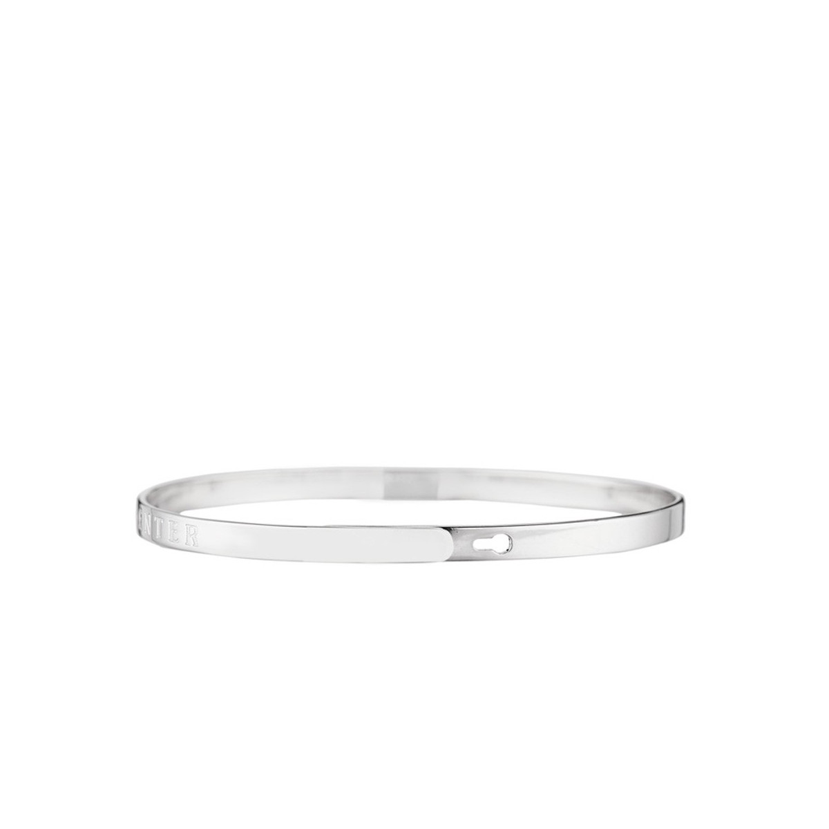 Bracelet à message "Si Tu n'Existais Pas Il Faudrait T'Inventer" Laiton argenté