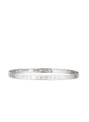 Bracelet Jonc à message "MES AMIS, MES AMOURS, MES EMMERDES" argenté