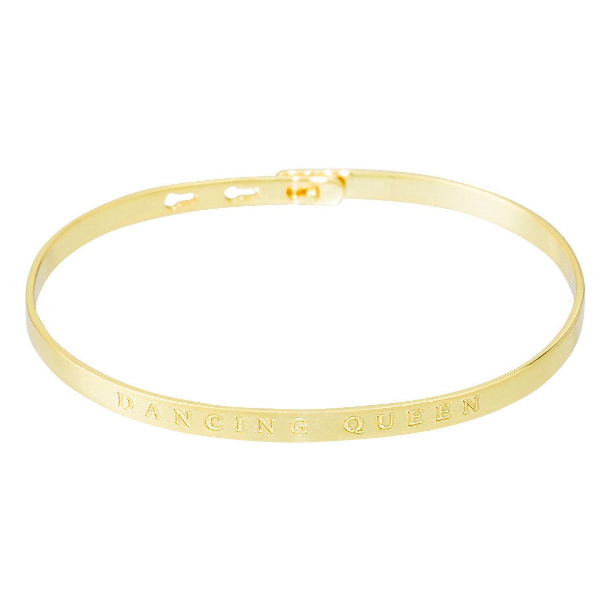 "DANCING QUEEN" Jonc doré bracelet à message