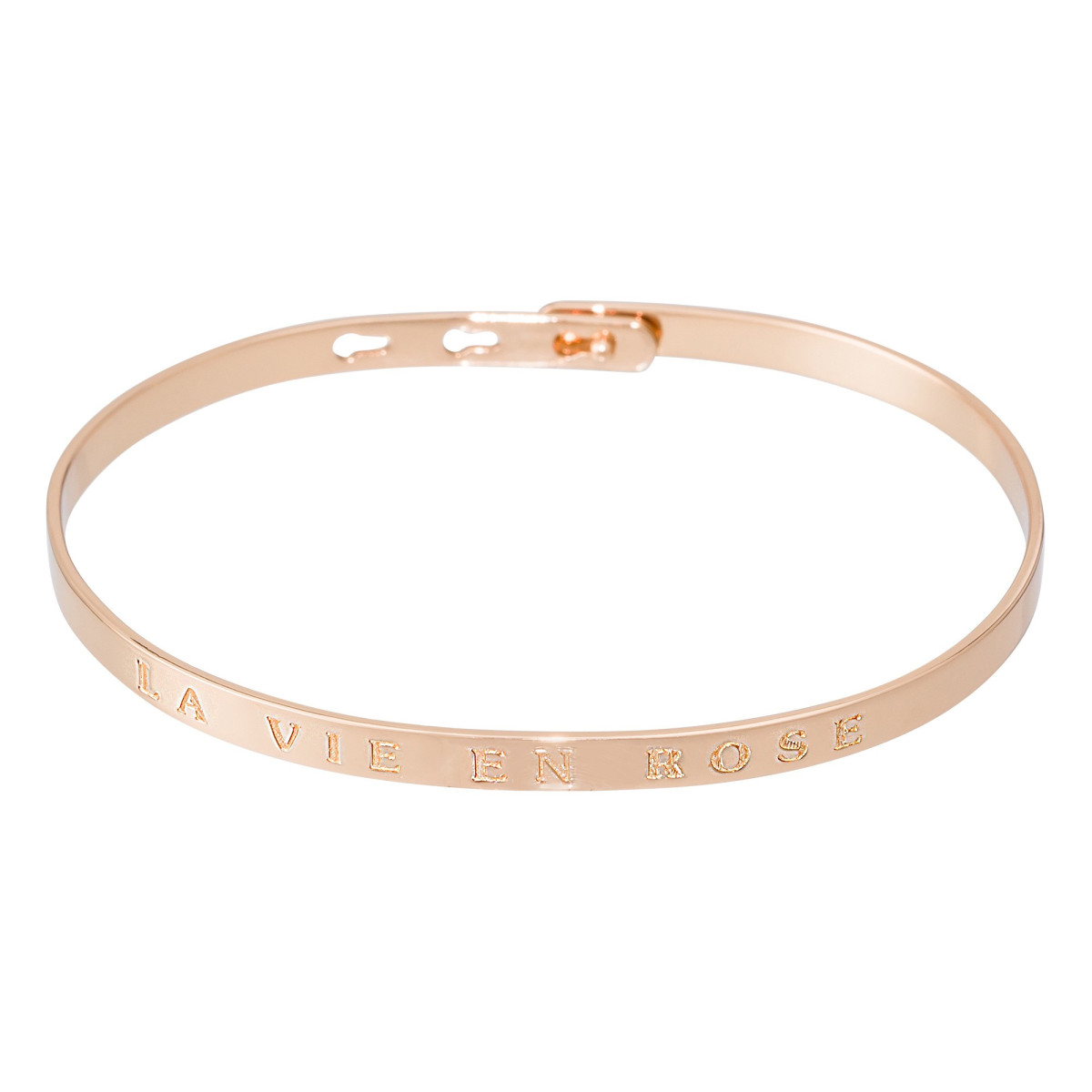 Bracelet à message "La Vie en Rose" Laiton rosé