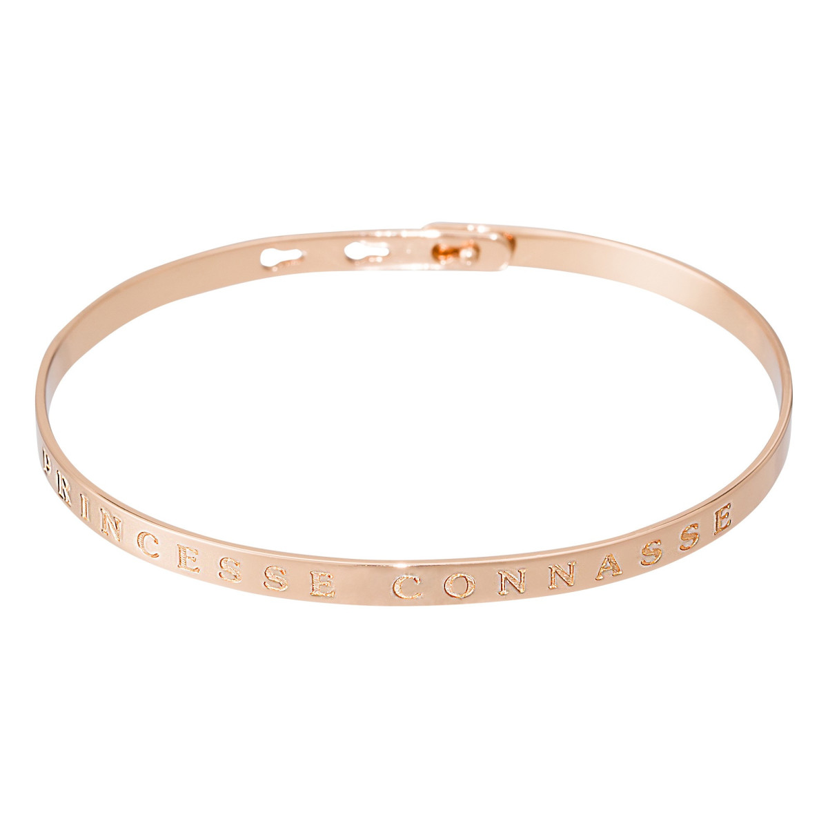Bracelet Jonc à message "PRINCESSE CONNASSE" rosé Bracelet à message "Princesse Connasse" Laiton rosé