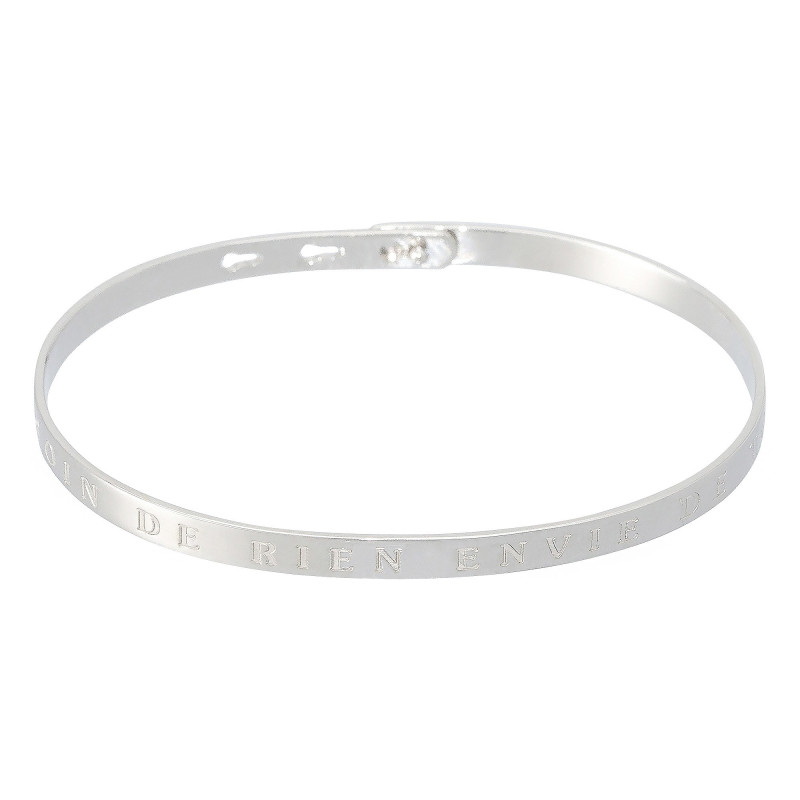 Bracelet Jonc à message "BESOIN DE RIEN ENVIE DE TOI" argenté Bracelet Jonc à message "BESOIN DE RIEN ENVIE DE TOI" argenté