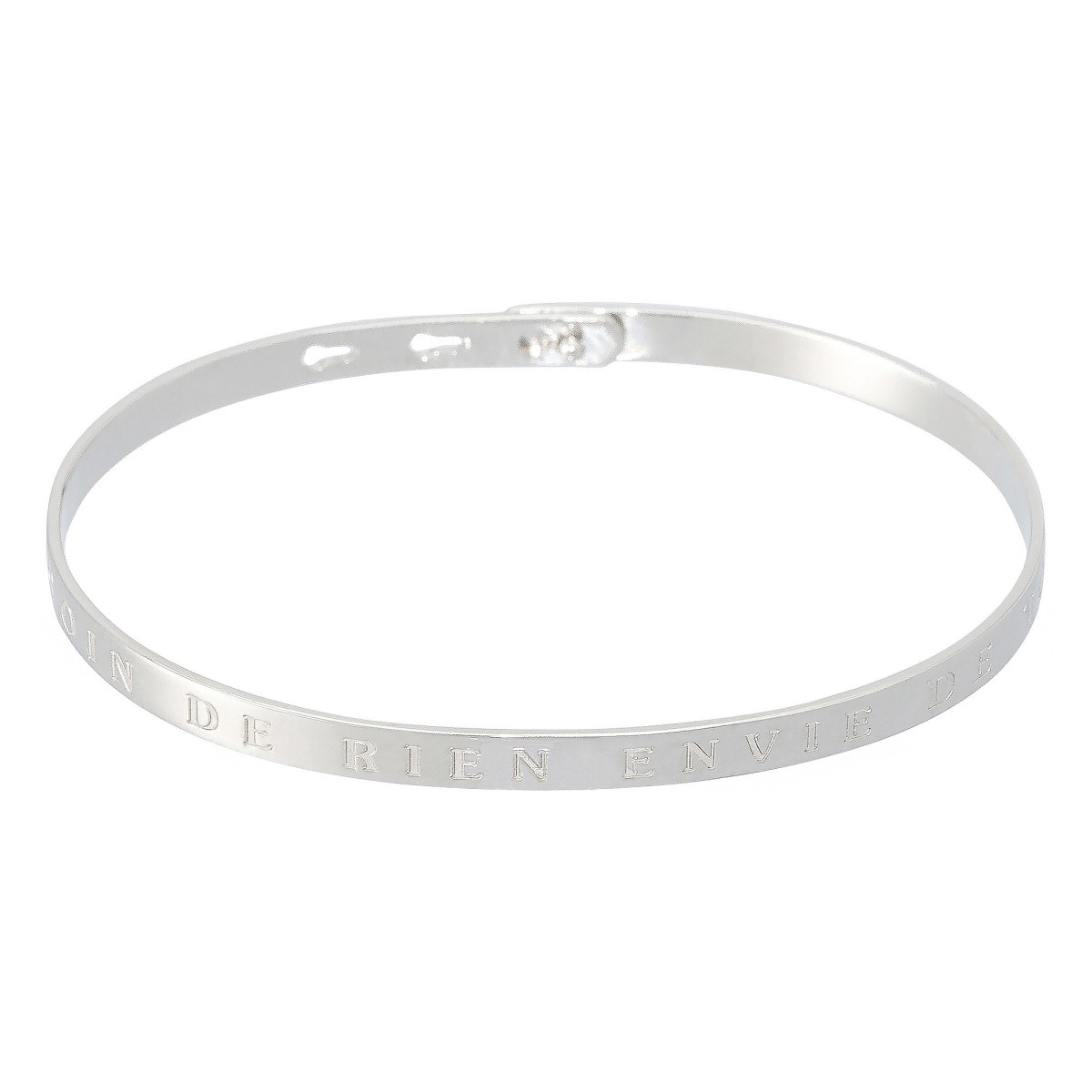 Bracelet Jonc à message "BESOIN DE RIEN ENVIE DE TOI" argenté "BESOIN DE RIEN ENVIE DE TOI" bracelet jonc argenté à message