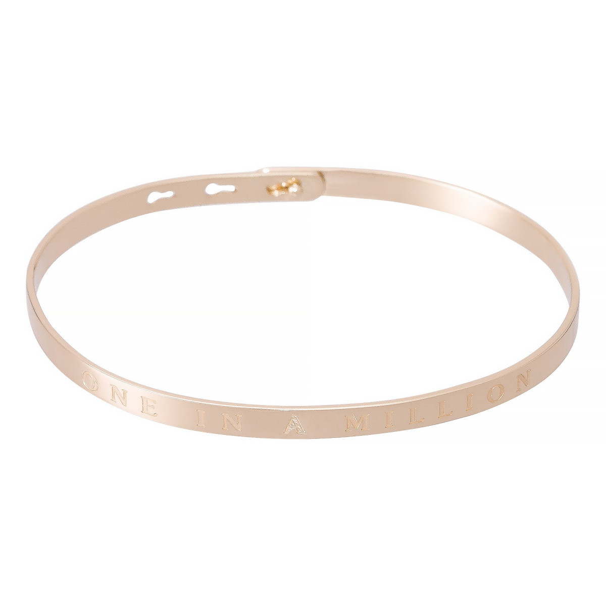 Bracelet Jonc à message "ONE IN A MILLION" rosé "ONE IN A MILLION" bracelet jonc rosé à message