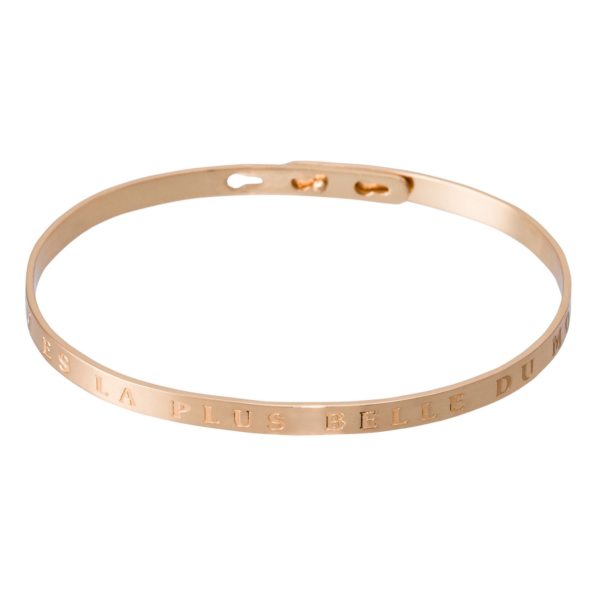 Bracelet à message "Maman Tu esLa Plus Belle du Monde" Laiton rosé