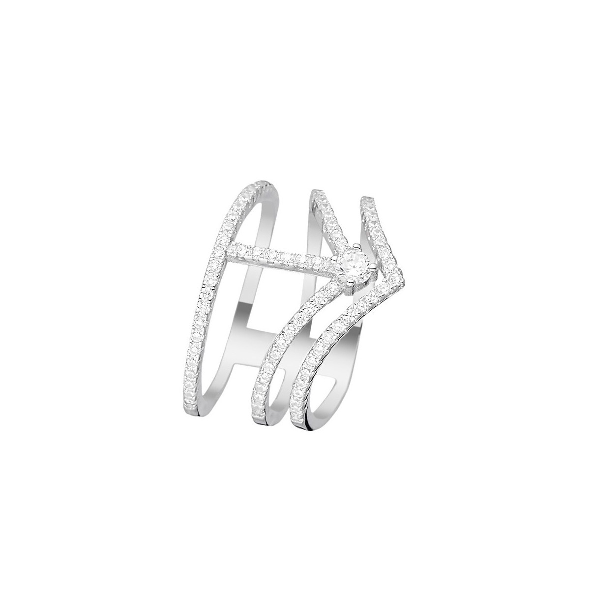 Bague augustine en argent 925 Bague argent et oxydes de zirconium "Augustine"