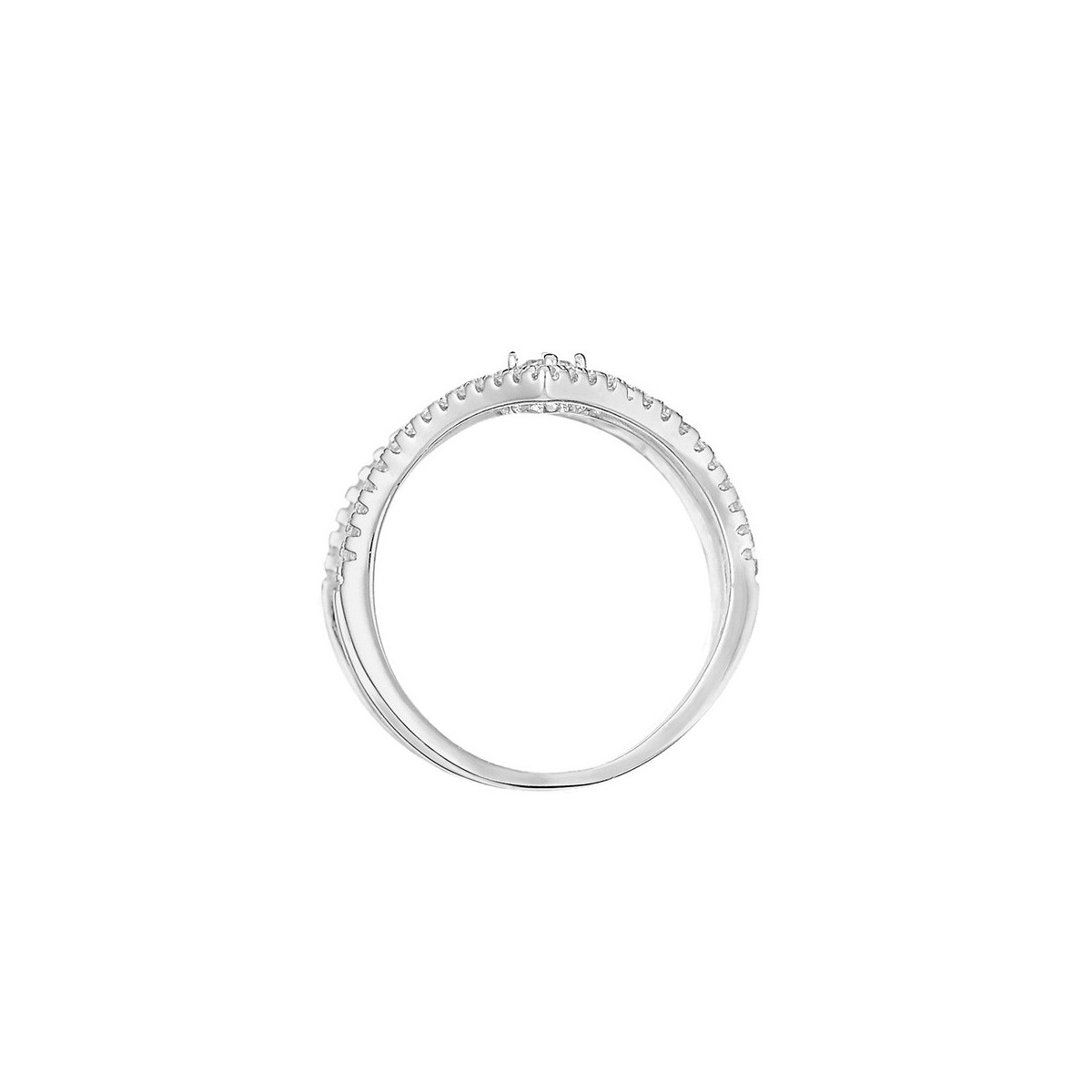 Bague argent et oxydes de zirconium "Augustine"