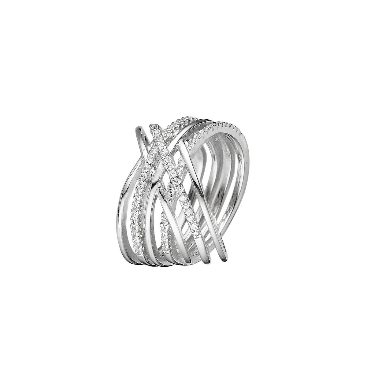 Bague "Rangs Entrecroisés" Argent 925