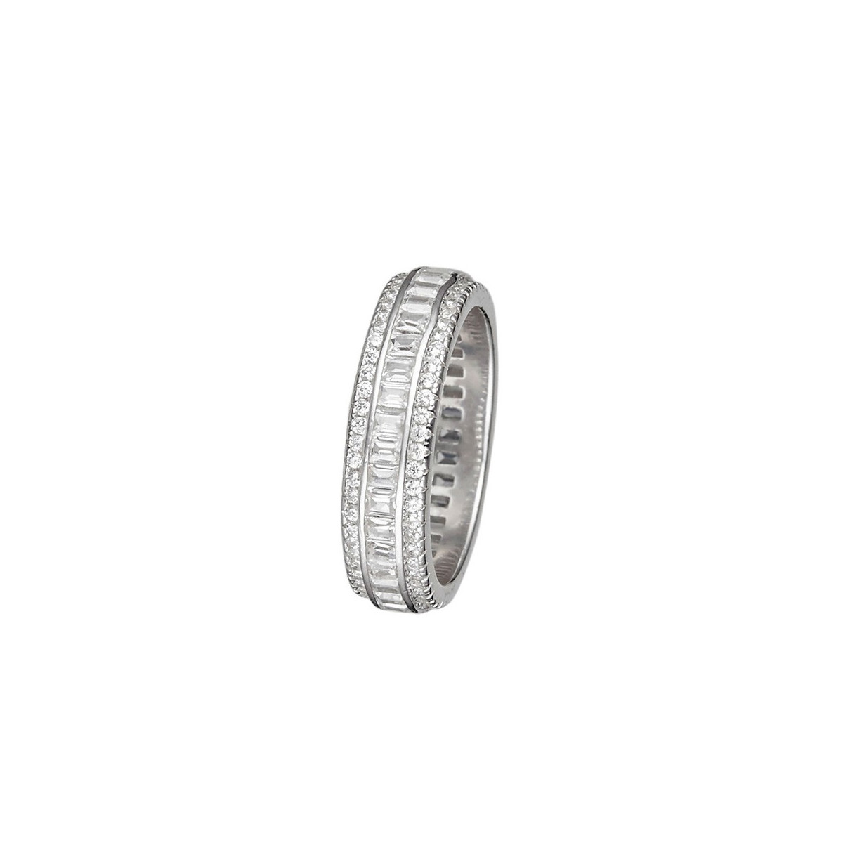 Bague tour felicitée en argent 925 Bague Alliance "Tour Felicitée" Argent 925