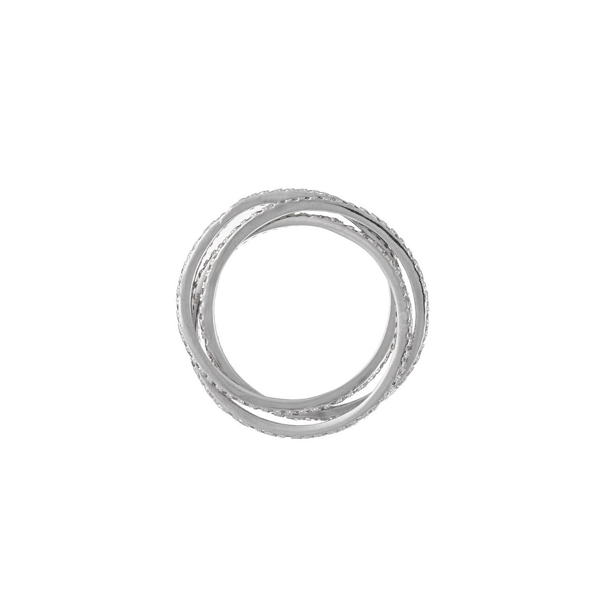 Bague argent et oxydes de zirconium "Trio Chance"